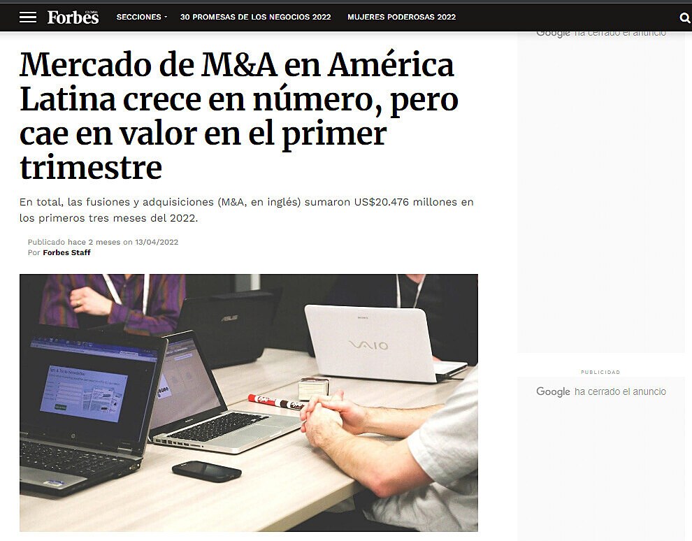 Mercado de M&A en Amrica Latina crece en nmero, pero cae en valor en el primer trimestre